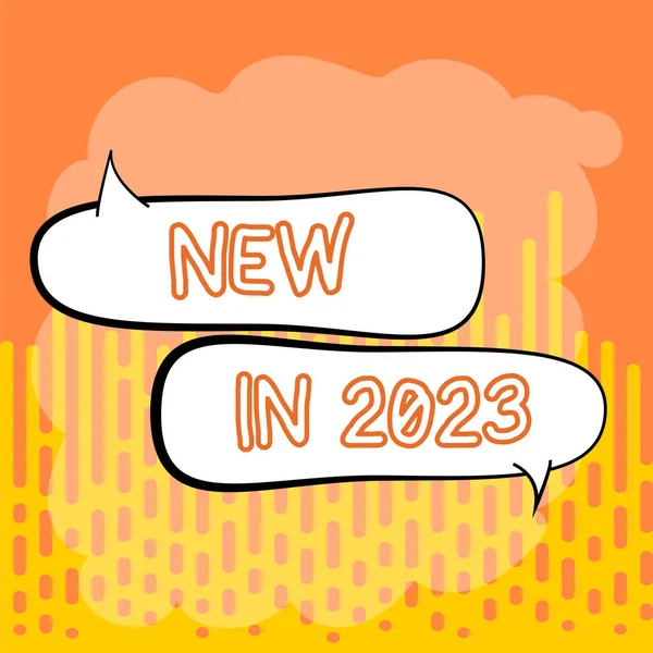 Yeni Kavramsal Başlık 2023 Yeni Şeyler Listesine Yazılan Kelimeler Yıl — Stok fotoğraf