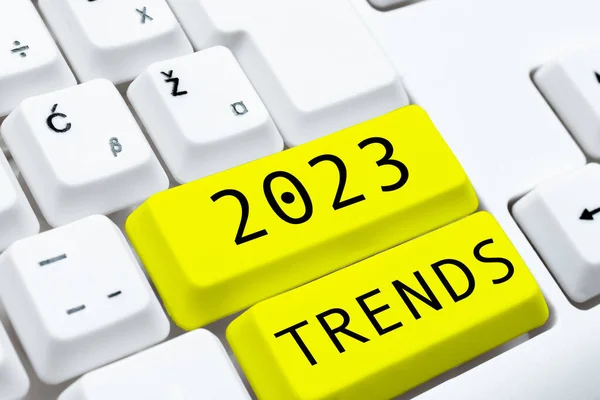 Bildunterschrift Großansicht Des Bildes Mit Der Bildunterschrift Trends 2023 Internet — Stockfoto