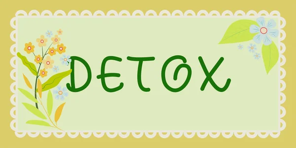 Inspiração Mostrando Sinal Detox Abordagem Negócios Momento Para Dieta Nutrição — Fotografia de Stock