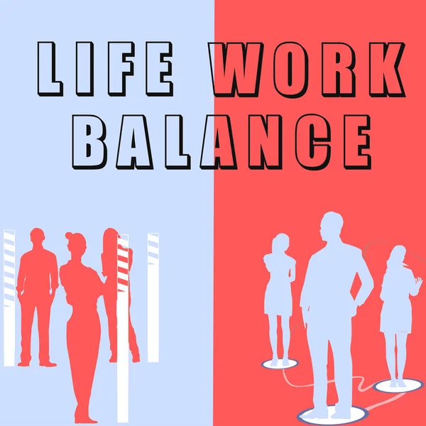 Sinal Exibindo Life Work Balance Palavra Para Estabilidade Pessoa Precisa — Fotografia de Stock