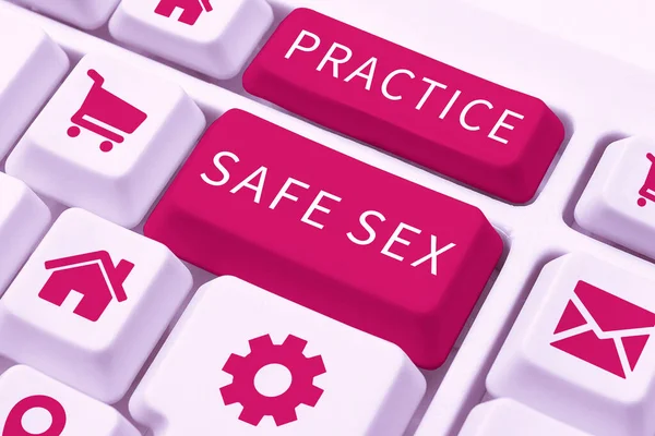 Inspiration Showing Sign Practice Safe Sex Business Overview Intercourse Which — Stock Photo, Image