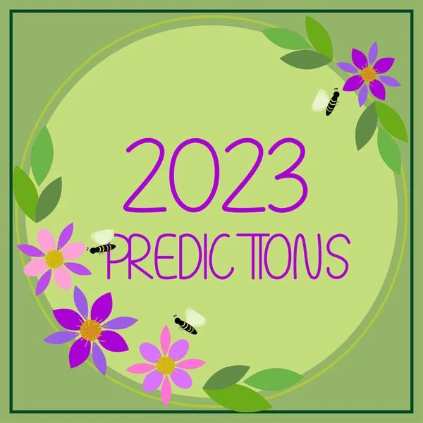Affichage Conceptuel 2023 Prédictions Business Concept List Things You Feel — Photo