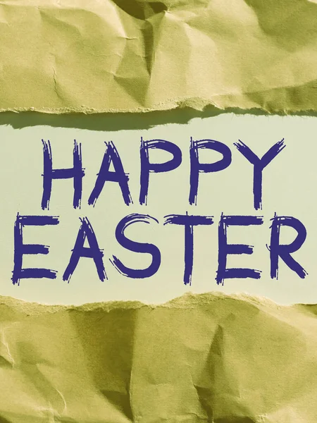 Fogalmi Felirat Boldog Húsvétot Jézus Feltámadásáról Szóló Keresztény Ünnepre Írt — Stock Fotó