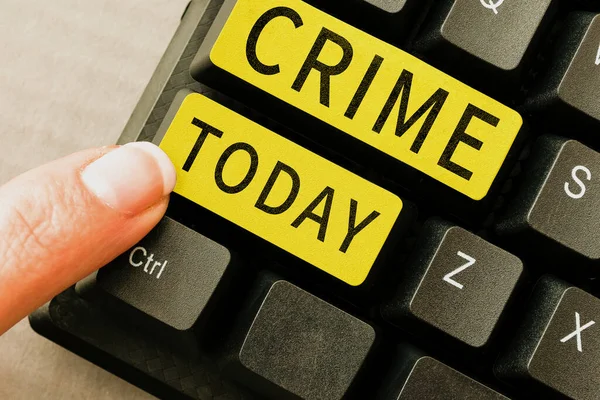 Conceptual Display Crime Business Idea Federal Offense Actions Illegal Activities — Stock Photo, Image