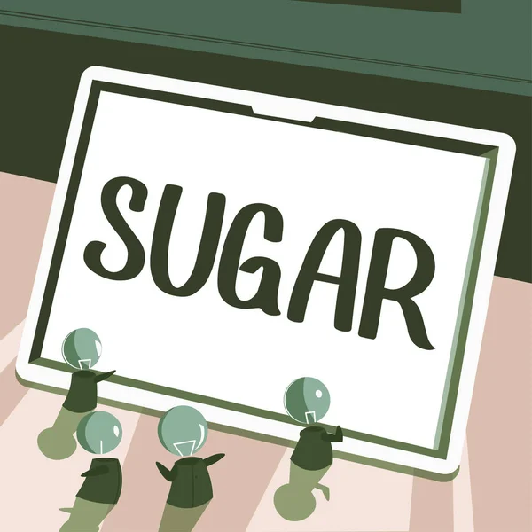 Text Ukazující Inspiraci Sugar Business Koncept Sladká Krystalická Látka Získaná — Stock fotografie