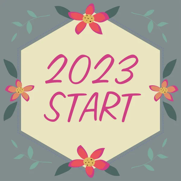 Szöveg Felirat Bemutató 2023 Start Word Írta Emlékezés Elmúlt Évben — Stock Fotó