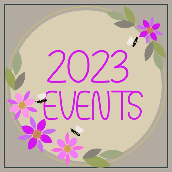 Inspiration Showing Sign 2023 Events Business Concept New Year Celebrations — Stock Photo, Image