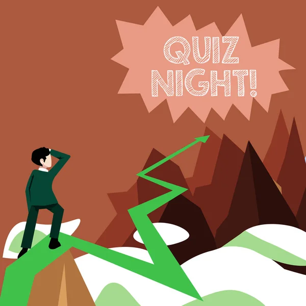 Quiz Night Business Idea Evening Test Bilgisi Yarışmalarını Gösteren Bir — Stok fotoğraf
