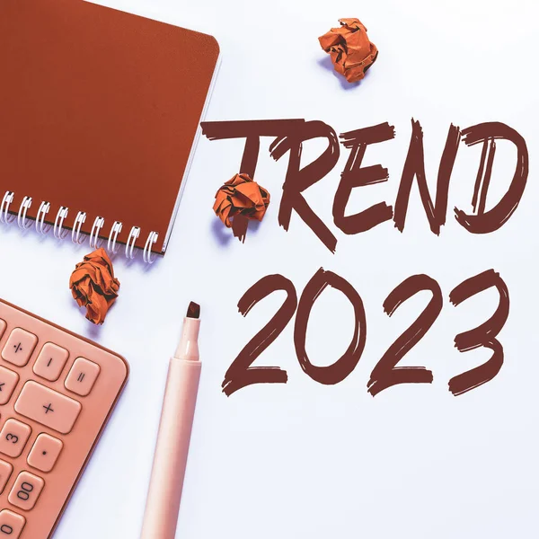 Metin Trend 2023 Anki Yılda Kısa Bir Süre Için Ünlü — Stok fotoğraf