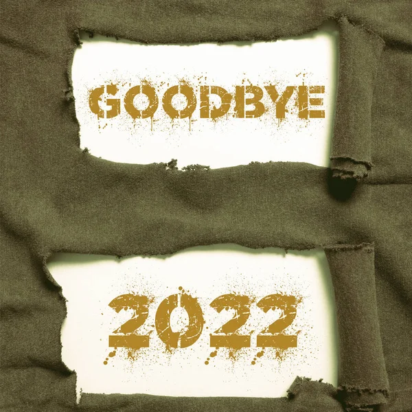 stock image Hand writing sign Goodbye 2023, Word for Merry Christmas Greeting people for new year happy holidaysx