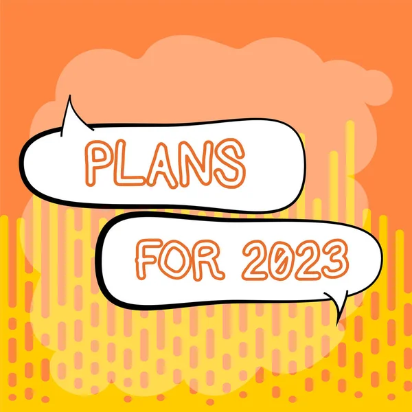 Ispirazione Mostrando Segni Piani 2023 Business Idea Intenzione Una Decisione — Foto Stock