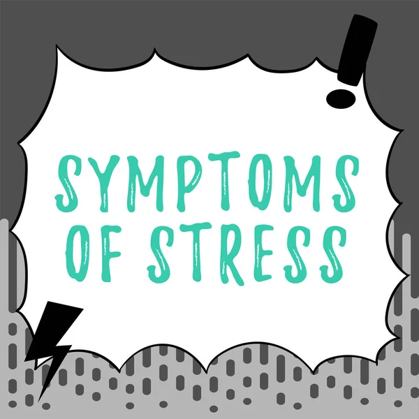Stres Belirtileri Gösteren Semptomları Gösteren Özellikle Istenmeyen Bir Şeyin Semptomu — Stok fotoğraf