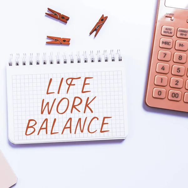 Señal Que Muestra Life Work Balance Concepto Que Significa Estabilidad — Foto de Stock