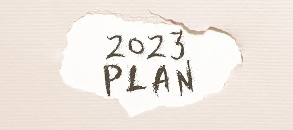 Inspiração Mostrando Sinal 2023 Plano Abordagem Negócios Definindo Seus Objetivos — Fotografia de Stock