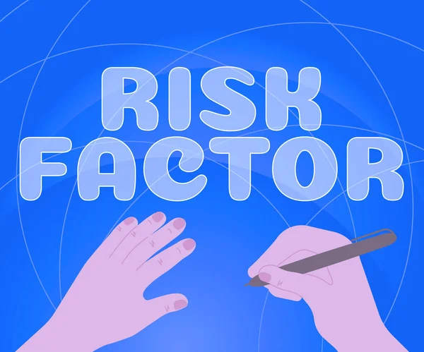 Conceptual Display Risk Factor Word Written Something Rises Chance Person — Stock Photo, Image