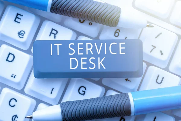 It Service Desk, Business idea Technological support online help center 'ı gösteren metin işareti