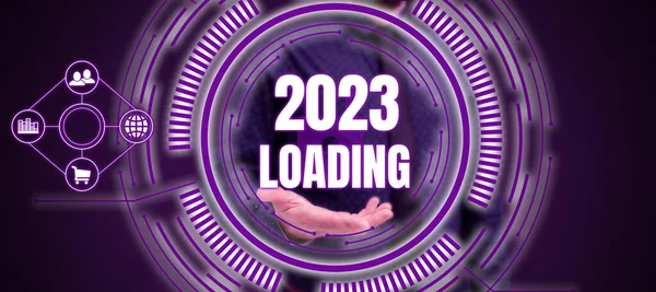 Lham 2023 Gösteren Metin Yükleme Gelecek Yılın Reklamını Verme Sözcüğü — Stok fotoğraf