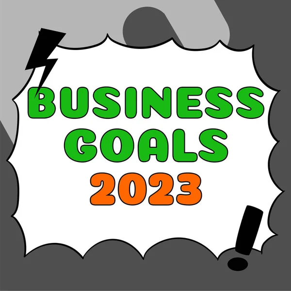 Ecrire Texte Afficher Texte Business Goals 2023 Concept Meaning Advanced — Photo