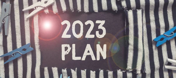 Fogalmi Felirat 2023 Terv Üzleti Koncepció Amely Meghatározza Céljait Terveit — Stock Fotó