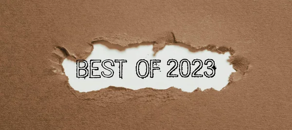 Текст Підпису Представляє Best 2023 Word Написано Великих Дивовижних Речах — стокове фото