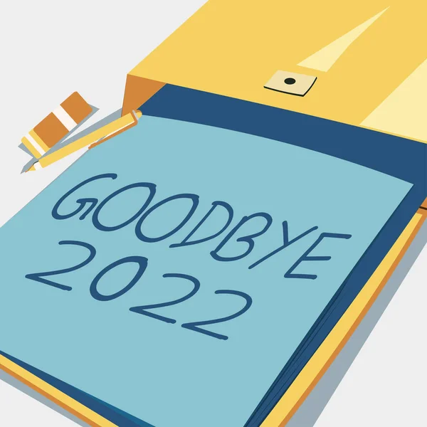 Концептуальная Экспозиция Goodbye 2023 Internet Concept Merry Christmas Greeting People — стоковое фото