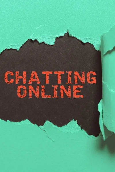 Tampilan Konseptual Chatting Online Jenis Pendekatan Bisnis Transmisi Waktu Nyata — Stok Foto