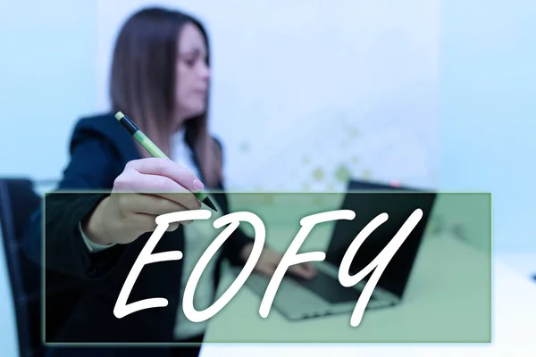 Εγγραφή Εμφάνισης Κειμένου Eofy Επιχειρηματική Προσέγγιση Μια Τεράστια Πώληση Που — Φωτογραφία Αρχείου