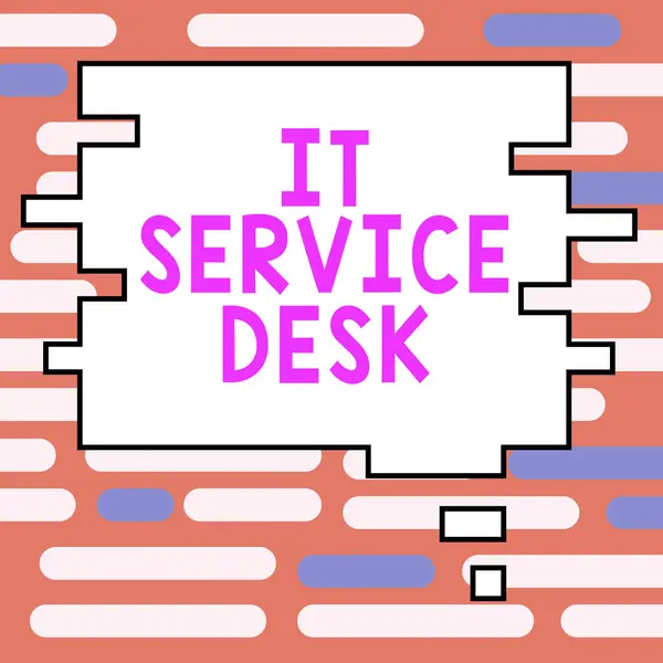 Konceptvisning Service Desk Business Showcase Tekniskt Stöd Online Hjälpcenter — Stockfoto