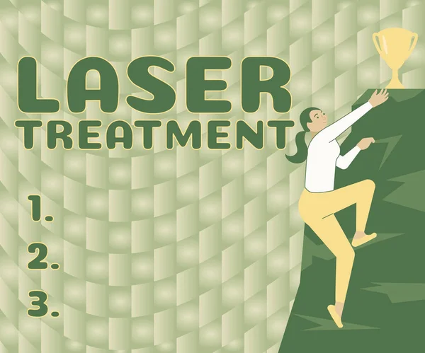 Légende Texte Présentant Traitement Laser Concept Entreprise Une Des Diverses — Photo