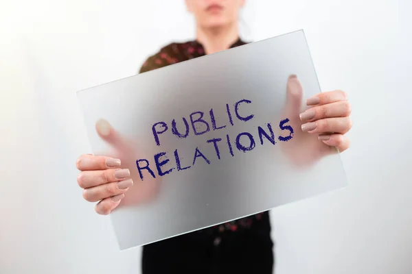 Segnaletica Pubbliche Relazioni Fotografia Concettuale Comunicazione Media Persone Informazione Pubblicità — Foto Stock