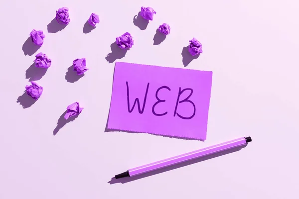 Ręczne Pisanie Znaku Web Word Dla Systemu Serwerów Internetowych Które — Zdjęcie stockowe