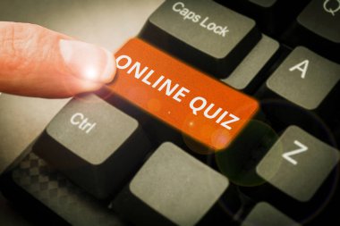 Kavramsal başlık Çevrimiçi Sınav, İş Fikri Oyunu veya İnternet 'te yayınlanan bir zihin sporu