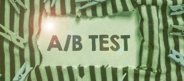 Gösterme metni A by B Test, İş fikri Basit Kısa Anket Araştırma Araştırması Sorgu Araştırması