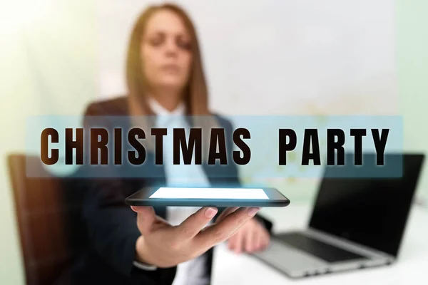 Handwriting Text Christmas Party Word Annual Festival Commemorating Birth Jesus — Stock Photo, Image