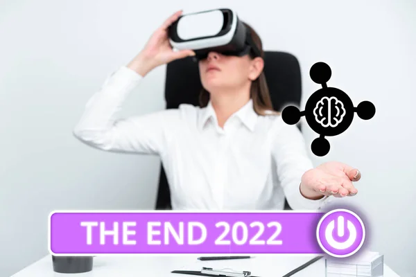 Inspiration Zeigt Zeichen Das Ende 2022 Konzept Bedeutet Frohes Neues — Stockfoto