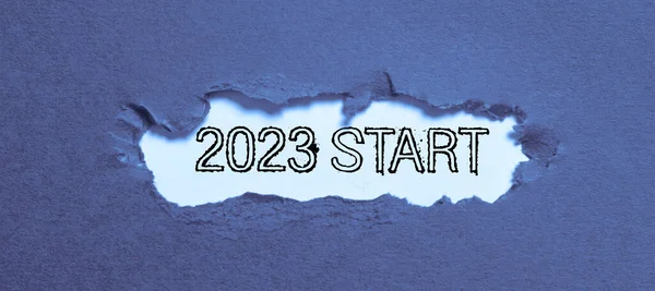 Kézírás Jel 2023 Start Word Emlékezés Elmúlt Évben Események Főbb — Stock Fotó