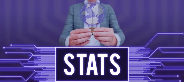 Text Zobrazující Inspiraci Statistiky Slovo Pro Praxi Nebo Vědu Shromažďování — Stock fotografie