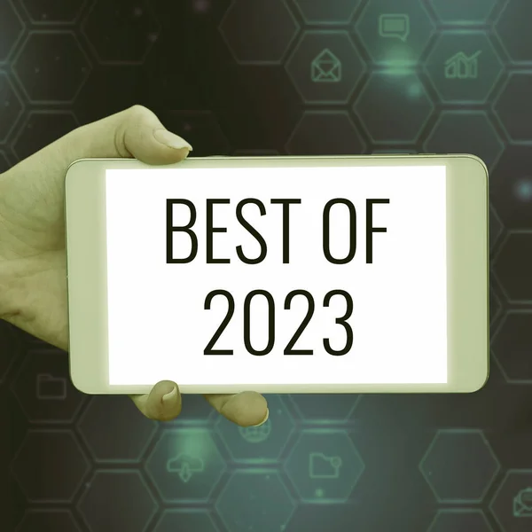 Texte Manuscrit Best 2023 Internet Concept Grandes Merveilleuses Choses Événements — Photo