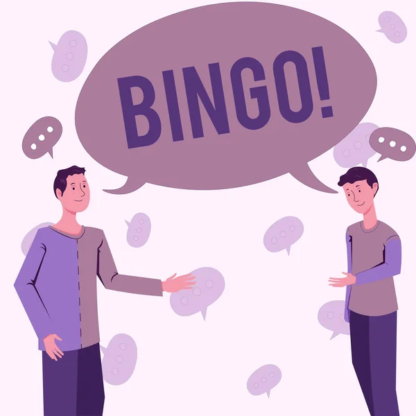 Inspiration Showing Sign Bingo Business Overview Game Chance Which Each — Stock Photo, Image