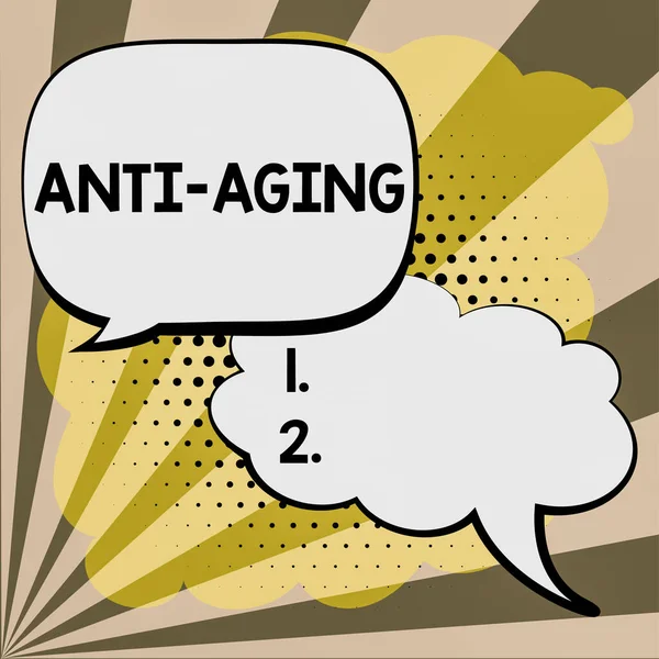 Fogalmi Megjelenítés Aging Üzleti Ötlet Öregedés Megelőzését Célzó Termék — Stock Fotó