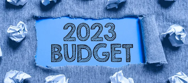 Текст Рукопису 2023 Бюджет Слово Бізнесу Фінансовий План Новий Рік — стокове фото