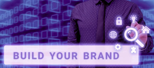 빌드당신의 브랜드 사진을 텍스트 상업적 마케팅 — 스톡 사진