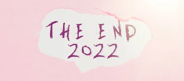 Texto Título Presentando Fin 2022 Concepto Negocio Feliz Año Nuevo —  Fotos de Stock