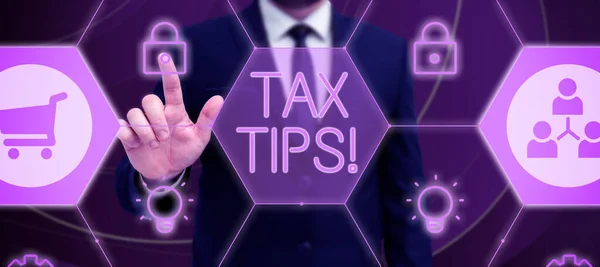 Concereption Tax Tips Internet Concept Help Ideas Tax Increase Earnings — 스톡 사진