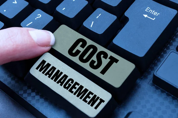 Text Caption Presenting Cost Management Word Process Planning Controlling Budget — Stock Photo, Image