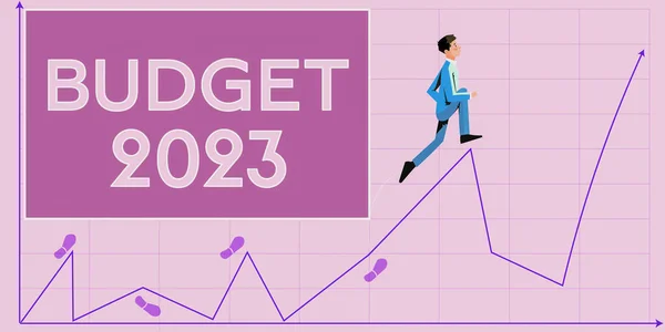 Legenda Conceitual Orçamento 2023 Estimativa Receitas Despesas Para Exercício Seguinte — Fotografia de Stock