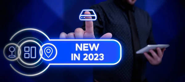 Yeni Kavramsal Başlık 2023 Yıl Gelecek Yıl Yeni Fikirlerin Fikir — Stok fotoğraf