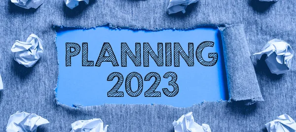 Inspiráció Jel Megjelenítése Planning 2023 Business Showcase Kezdje Elme Pozícionálásával — Stock Fotó