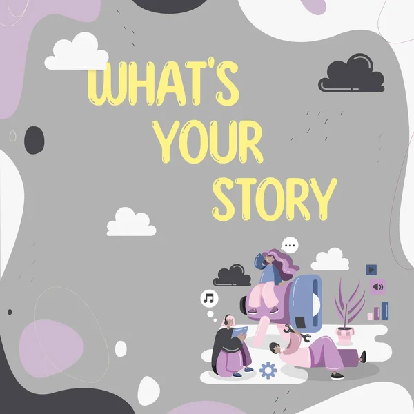 Szöveg Megjelenítése What Your Story Conceptual Photo Ask Someone Tell — Stock Fotó