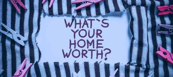 Τίτλος Κειμένου Παρουσίαση Whats Your Home Worth Internet Concept Value — Φωτογραφία Αρχείου